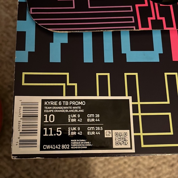 Nike Kyrie 6 TB PROMO. TEAM ORANGE/WHITE-WHITE. - Picture 3 of 9